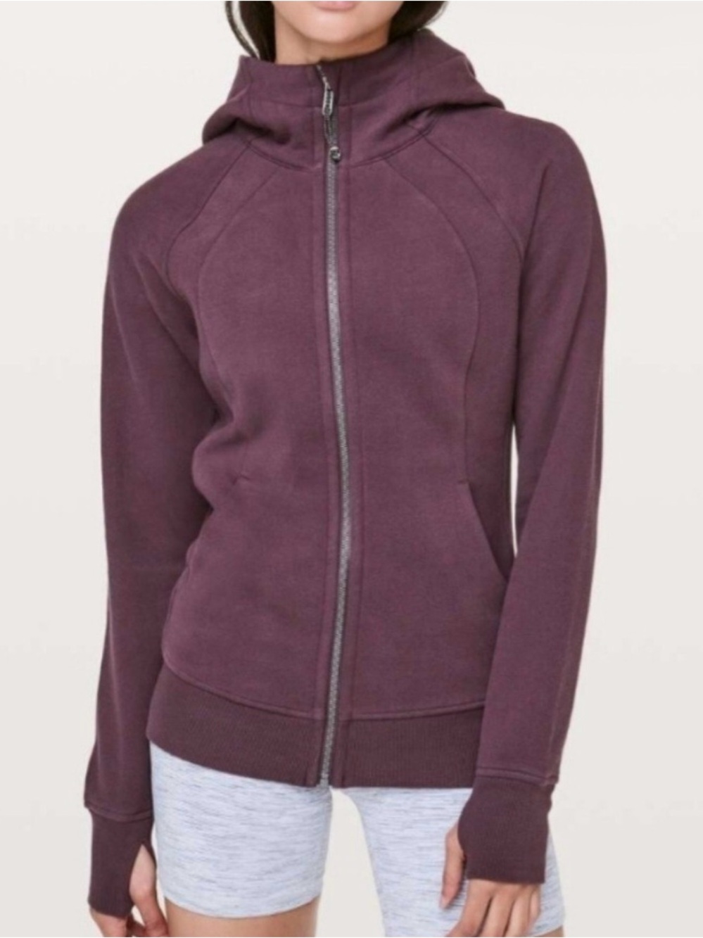 Lululemon Scuba Full-Zip Hoodie Burgundy Size 16
